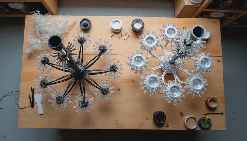 I Bought the $40 Amazon Chandelier and the $400 One — Here's What's Inside