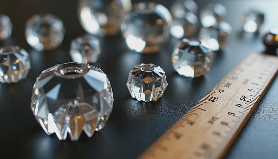 Crystal and hardware comparison of budget and premium chandelier Crystal drops and metal parts from two chandeliers compared