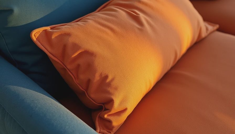 Visual context for orange couch