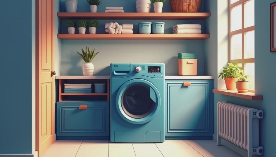 Visual context for small laundry room ideas