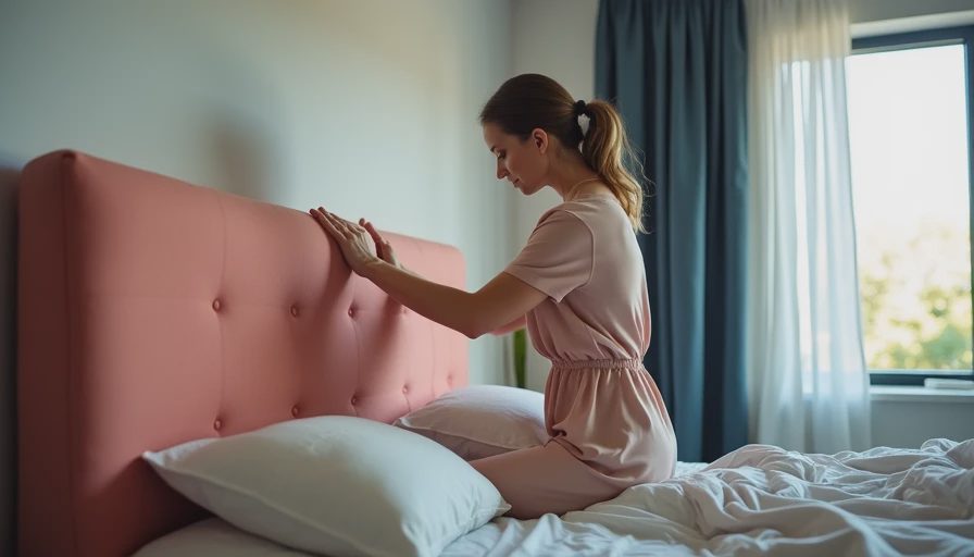 Visual context for headboard for adjustable bed