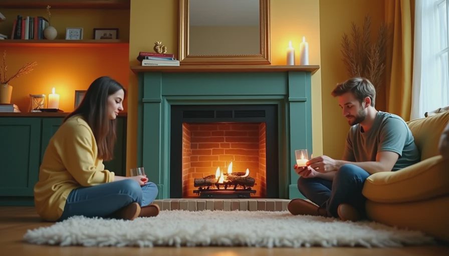 Illustration for fake fireplace