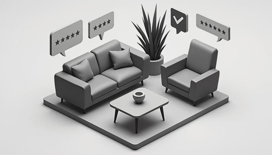 Visual context for wayfair furniture reviews