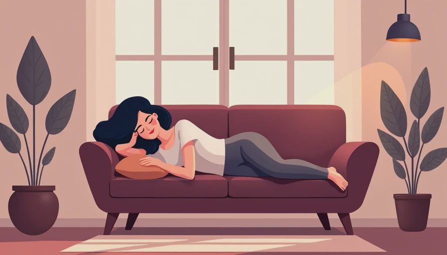 Illustration for floor couch