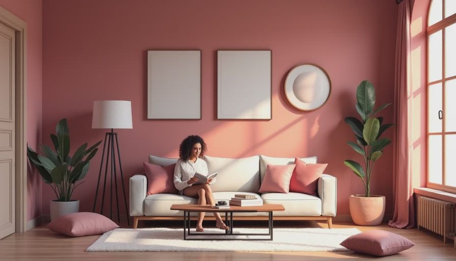 Visual context for floor couch