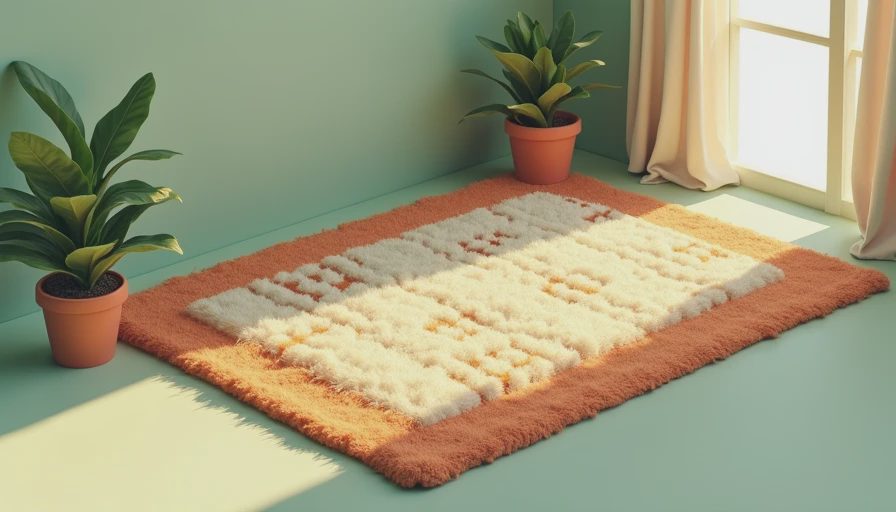 Visual context for wool rug
