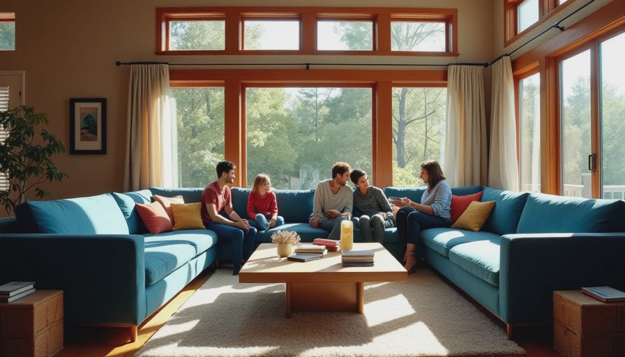 Visual context for mid century modern couches